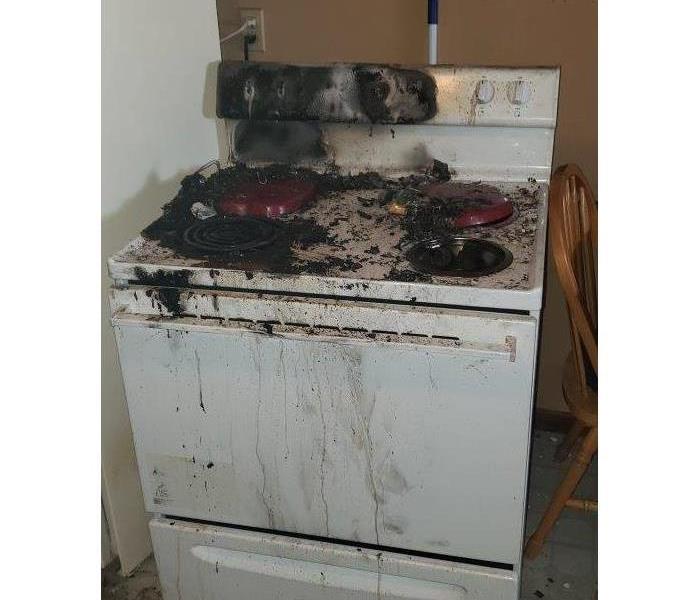 Burned up stove top
