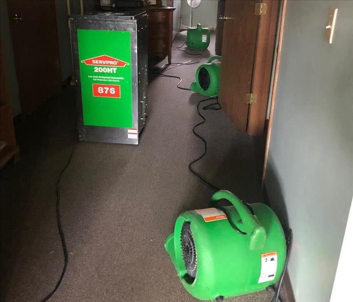 Drying equipment in an office